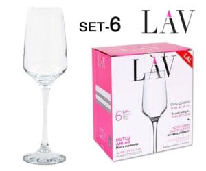 LAL CONJ. 6 COPOS CHAMPANHE 230CC