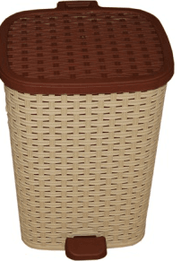 BALDE DE WC C/ PEDAL DE 6 LT BEGE