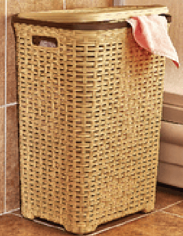 CESTO DE ROUPA SUJA 60 LT BEGE