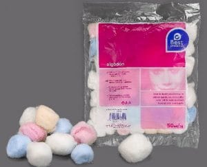 ALGODAO BOLA C/ 50 DESMAQUILHANTE 1GR