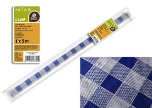 ROLO TOALHA DE MESA AOS QUADRADOS 1 x 5 MT
