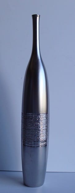 Cinza Jarra de porcelana 60 cm