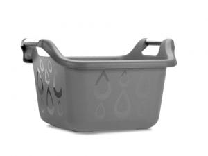 BACIA QUADRADA C/ASAS 16 L CINZA