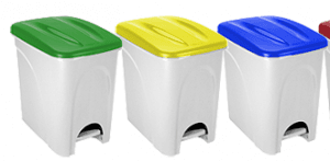 BALDE LIXO C/ PEDAL 25 L  V/ CORES