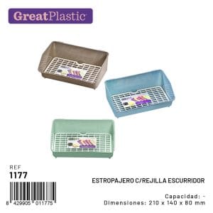 CAIXOTE P/ ESFREGAO C/ GRELHA