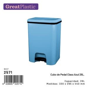 26 LT BALDE LIXO C/ PEDAL AZUL