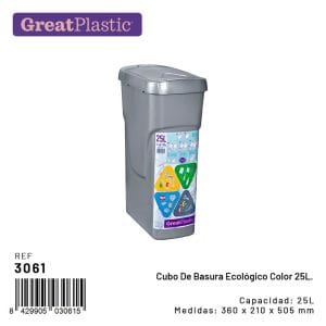 25 LT RECEPIENTE ECOLO. CINZA