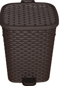 BALDE DE WC C/ PEDAL 12 LT CASTANHO