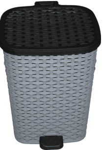 BALDE DE WC C/ PEDAL 12 LT CINZA