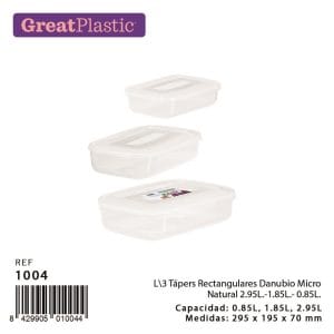 3 L CAIXA CONJ. 3 PLASTICO 3 + 2 + 1 L