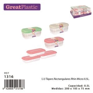 0.60 L CAIXA CONJ. 3 PLASTICO