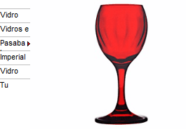 Vermelho conj. 6 copos  20 cl