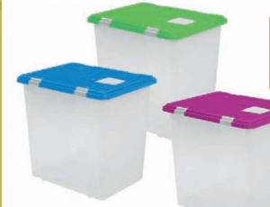 CAIXA MULTIUSOS B. C/ TAMPA COR C - 51 AL - 41 LA -46 CM