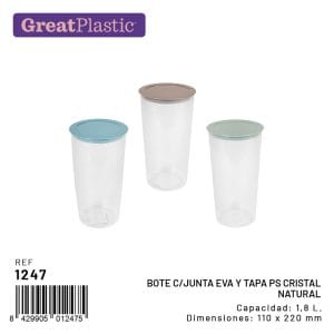 VACO FRASCO C/ TAMPA 1.8 L