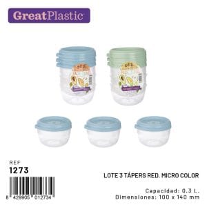 0.30 L CAIXA CONJ . 3 PLASTICO