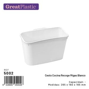 CESTO DE LIXO DE BANCA BRANCO