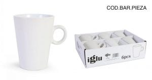 CANECA C/ ASA PORCELANA IGLU 300CC