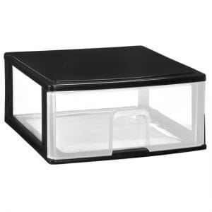 PRETO GAVETA EMPILHÁVEL