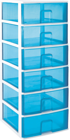 AZUL PRATELEIRA EMPILHAVEL CONJ. 6