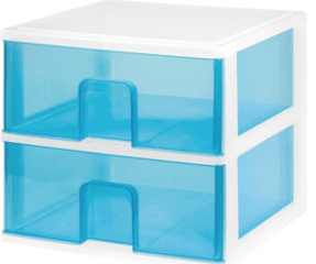 AZUL PRATELEIRA EMPILHAVEL CONJ. 2