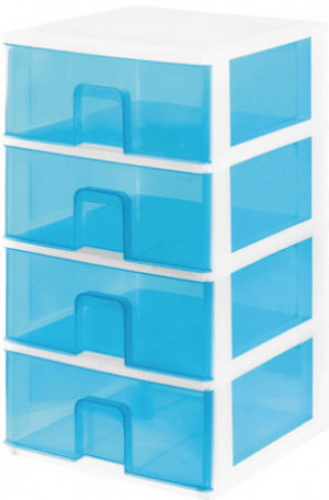 AZUL PRATELEIRA EMPILHAVEL CONJ. 4