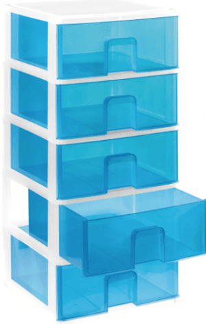 AZUL PRATELEIRA EMPILHAVEL CONJ. 5