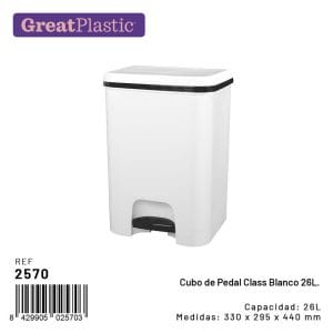 26 LT BALDE LIXO C/ PEDAL BRANCO