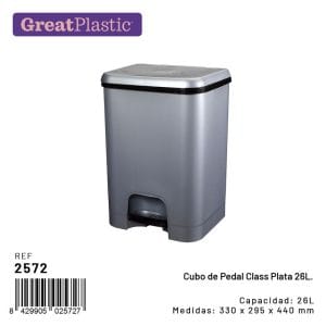 26 LT BALDE LIXO C/ PEDAL CINZA