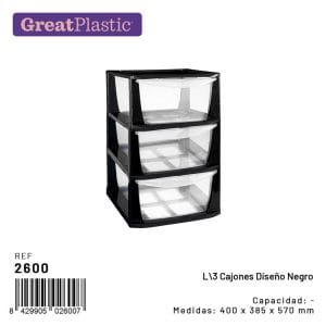 PRETA PRATELEIRA EMPILHAVEL CONJ. 3