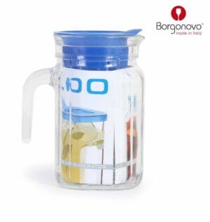 CANECA DE VIDRO C/ TAMPA 600CC