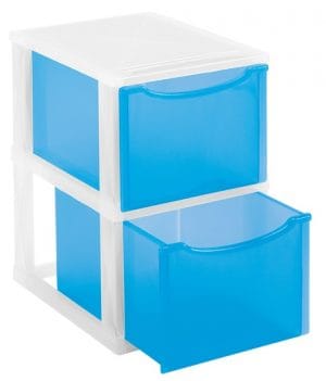 AZUL PRATELEIRA 2 GAVETAS