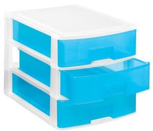 AZUL PRATELEIRA 3 GAVETAS