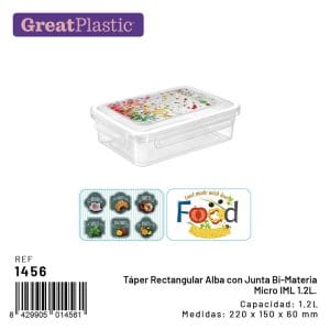 ALBA CAIXA PLASTICO C/ TAMPA 1.4 L