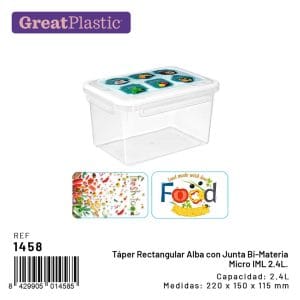 ALBA CAIXA PLASTICO C/ TAMPA  2.7 L