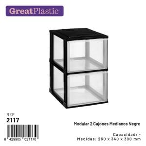 PRETO PRATELEIRA 2 GAVETAS