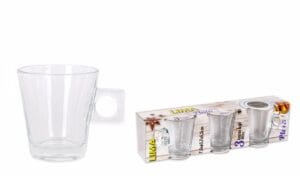 NAPOLI CONJ. 3 CHAVENAS DE CAFE VIDRO 80 CC