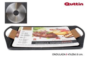 GRELHADOR ONDULADO ANT-ADE. 47 X 29 CM