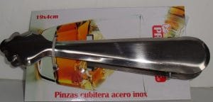 PINÇA DE GELO INOX 19 x 4 CM
