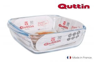 Q. ASSADEIRA VIDRO QUAD. 19.7 x 16.8 x 5.6 CM - 1.1 L