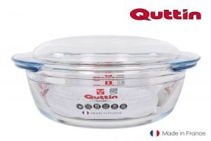 Q. CAÇAROLA VIDRO C/ TAMPA 26.5 x 23 x 11 CM - 2.5 L