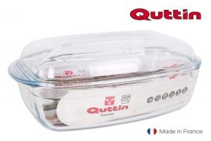 Q. CAÇAROLA VIDRO C/ TAMPA 37 x 22 x 14 CM - 4.4 L