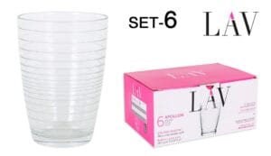 CONJ. 6 COPOS VIDRO 415 CC APOLLON