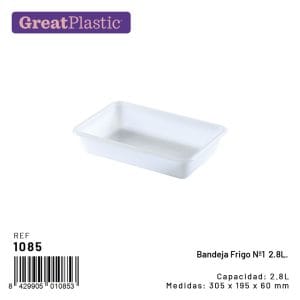 TABULEIRO BRANCO 30.5 x 19.5 x 6 CM