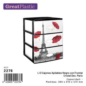 T. EIFFEL PRATELEIRA EMPILHAVEL CONJ. 3