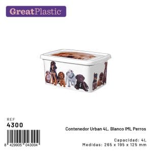 DES. CAIXA PLASTICA C/ TAMPA 4 LT