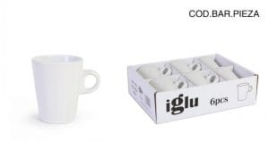 CANECA C/ ASA PORCELANA IGLO 90 CC