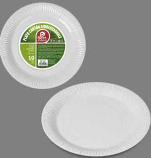 BIO CONJ. 10 PRATOS CARTAO 23 CM