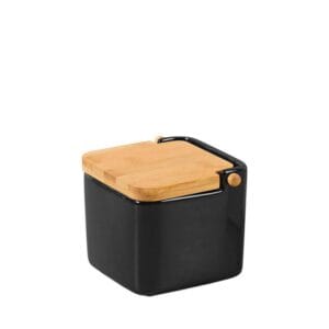 SALEIRO C/ TAMPA MADEIRA PRETO