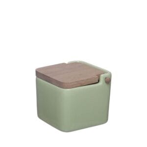 SALEIRO C/ TAMPA DE MADEIRA VERDE