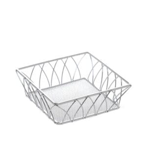 C. CESTO METYAL CROMADO 16 x 16 x 6 CM